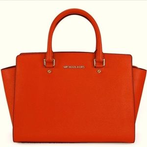 Michael Kors Selma Large Saffiano Satchel Bag